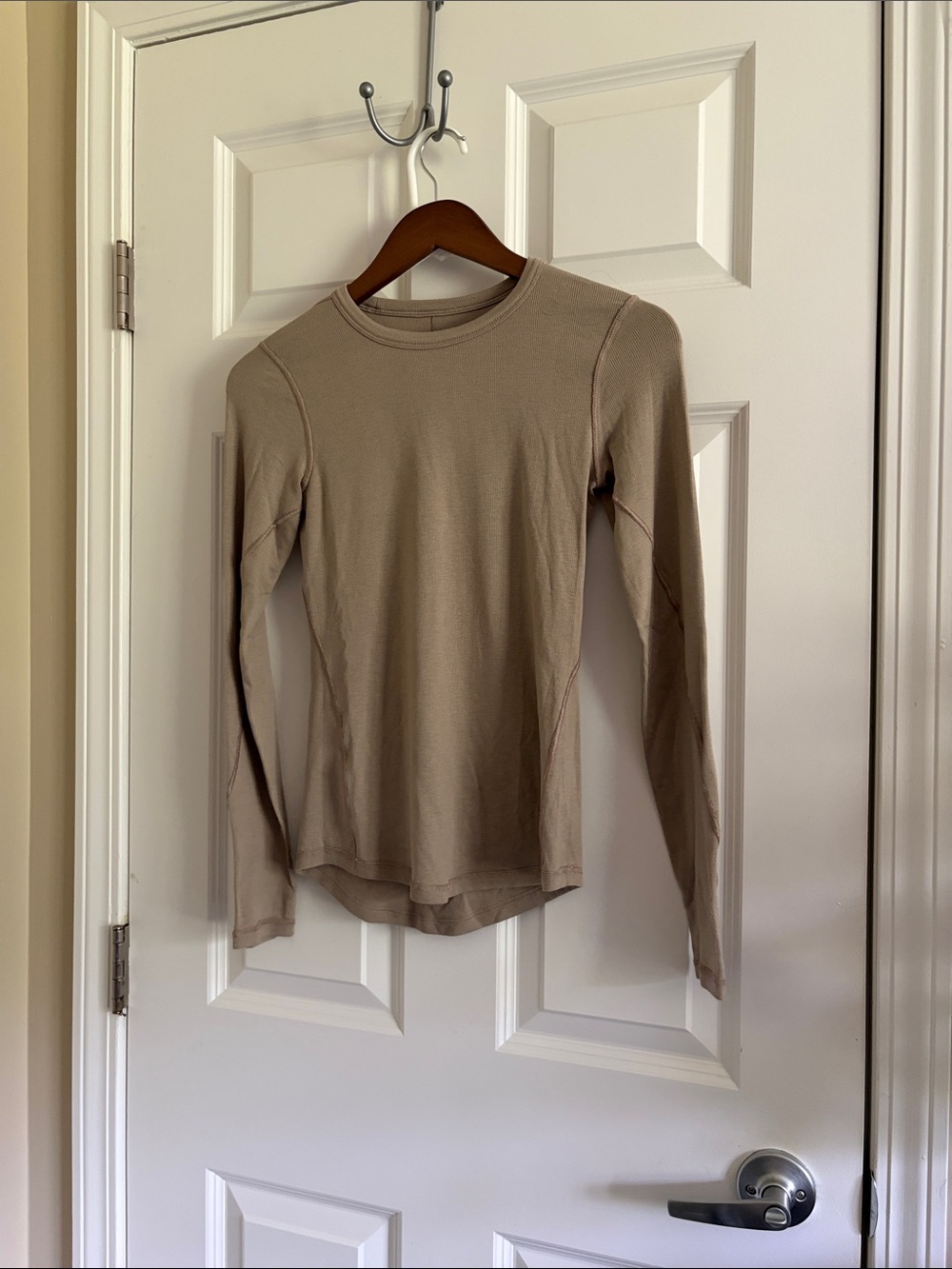 NWOT-lululemon Long-Sleeve Crew in Taupe